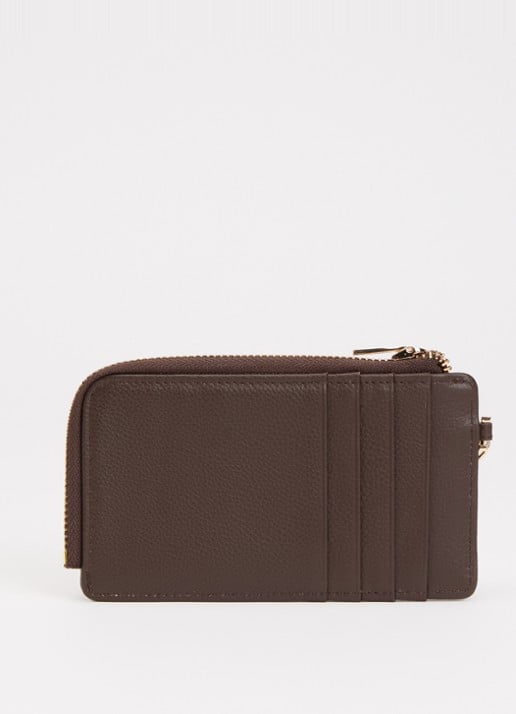 Dune London Keeping portemonnee van leer - achterkant 3 chocoladebruin