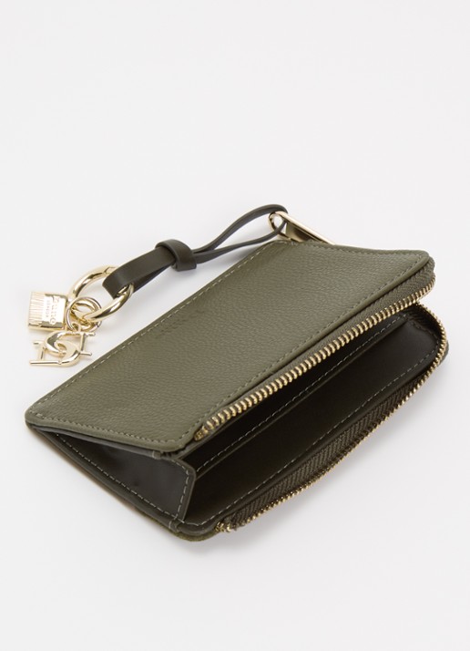 Dune London Kinder portemonnee van leer - voorkant 3 khaki