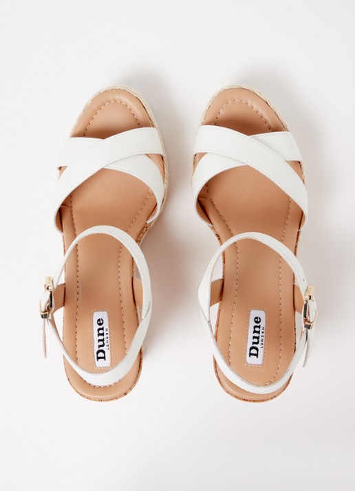 Dune London Kindest sleehak van leer - detail 3 wit