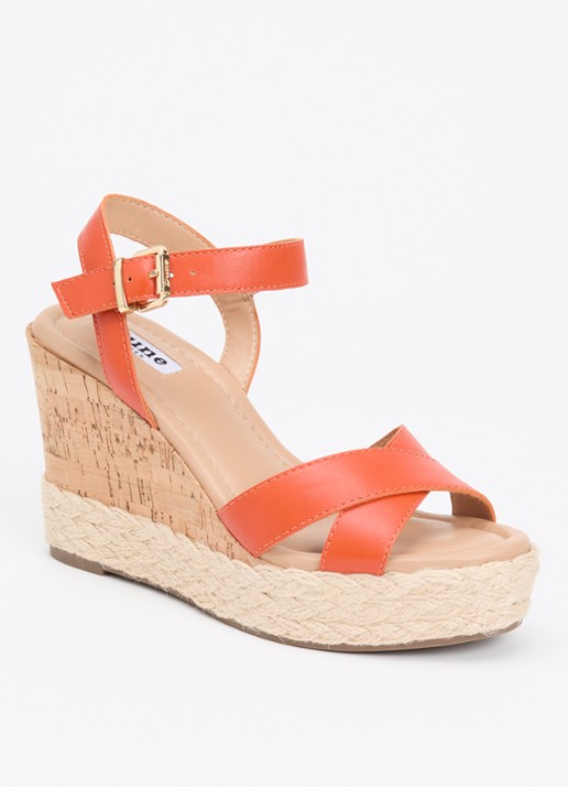 Dune London Kindest sleehak van leer - voorkant 7 oranje