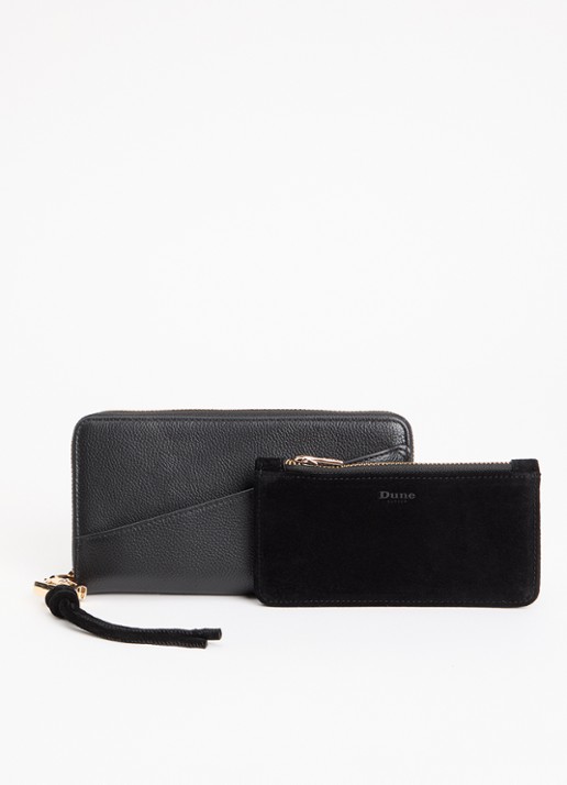 Dune London Kindling portemonnee van leer met uitneembaar etui