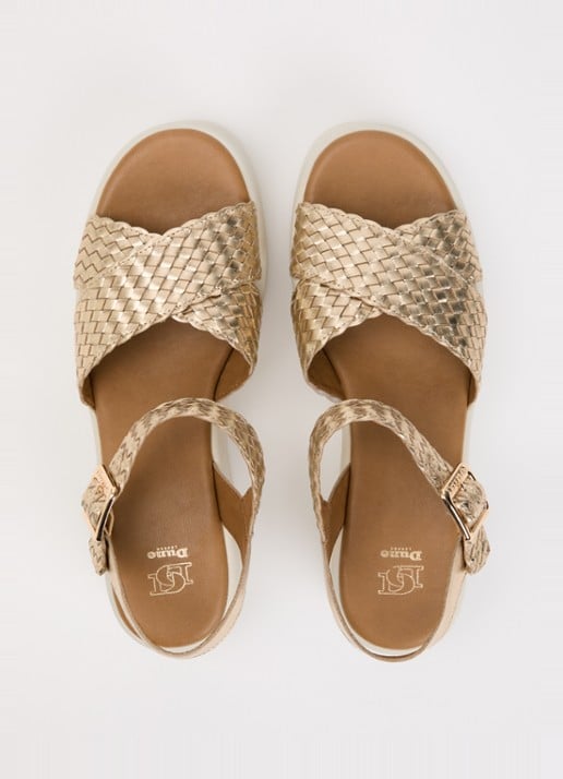 Dune London Kinleys sandalette van leer - detail 2 goud