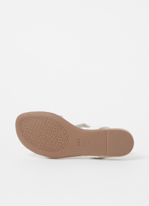 Dune London Landies sandaal van nubuck - detail 5 gebroken wit