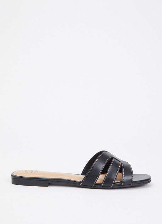 Dune London Larrissa slipper van leer