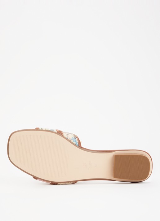 Dune London Leti sandaal met leren details - detail 3 bruin