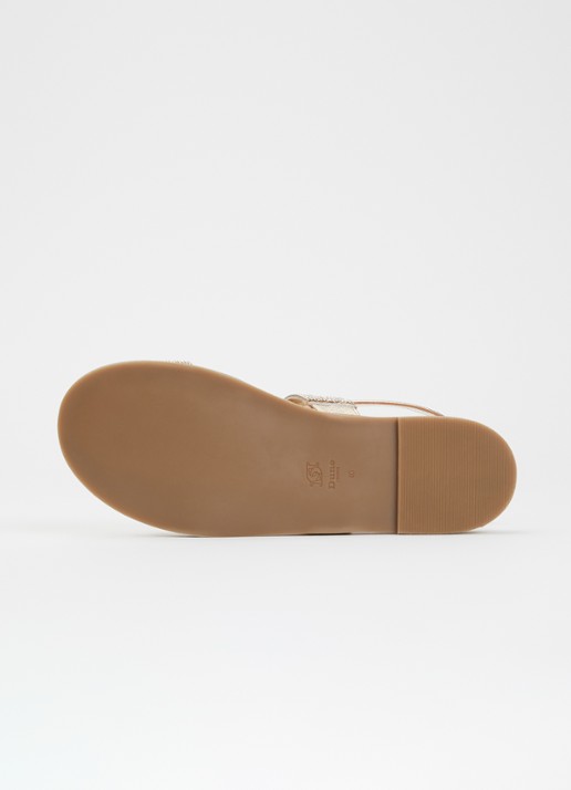Dune London Levias sandaal met strass en metallic details - detail 5 goud