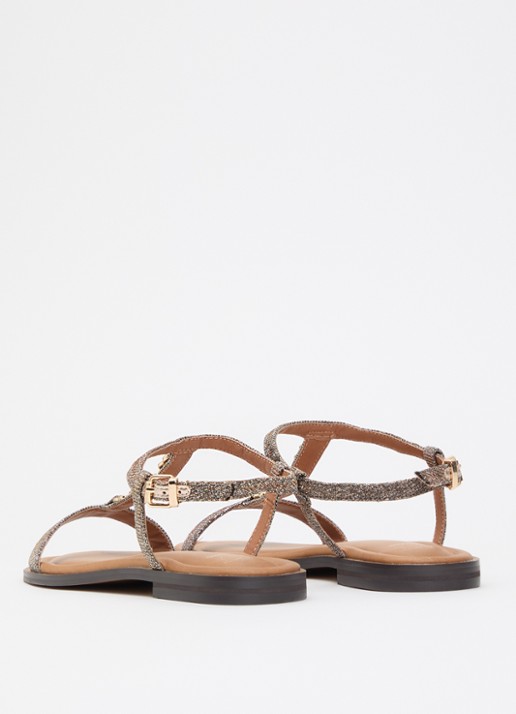 Dune London Lollipops sandaal van leer - achterkant 2 brons