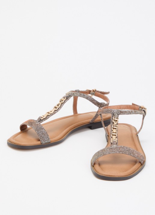 Dune London Lollipops sandaal van leer - detail 3 brons