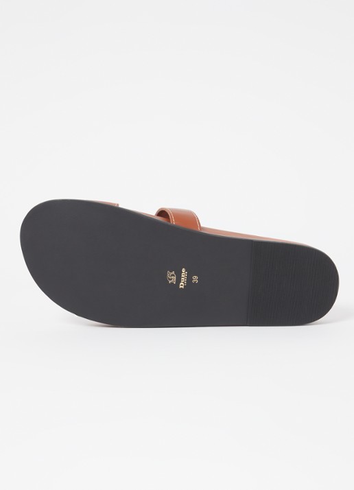 Dune London Loupa slipper van leer - detail 3 bruin