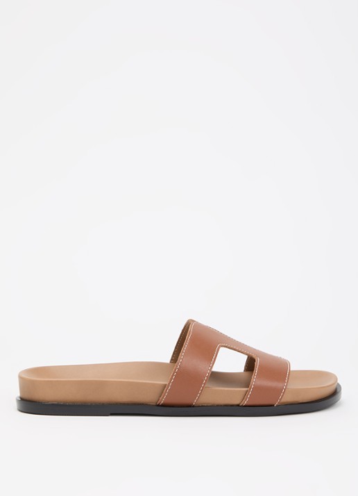 Dune London Loupas slipper van leer