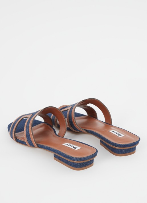 Dune London Loupe sandaal - achterkant 5 indigo