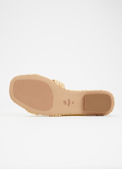 Dune London Loupes slipper van leer - detail 4 naturel