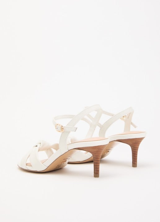 Dune London Madisons sandalette van leer - achterkant 5 wit