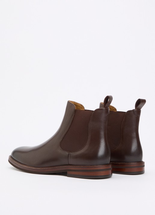 Dune London Maisen chelsea boot van leer - achterkant 2 bruin