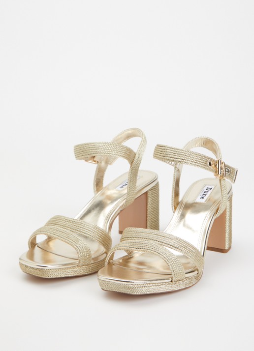 Dune London Manifesting sandalette - detail 3 goud - fabric