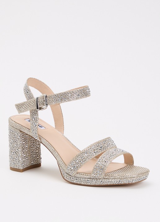 Dune London Manifesting sandalette - voorkant 5 zilver