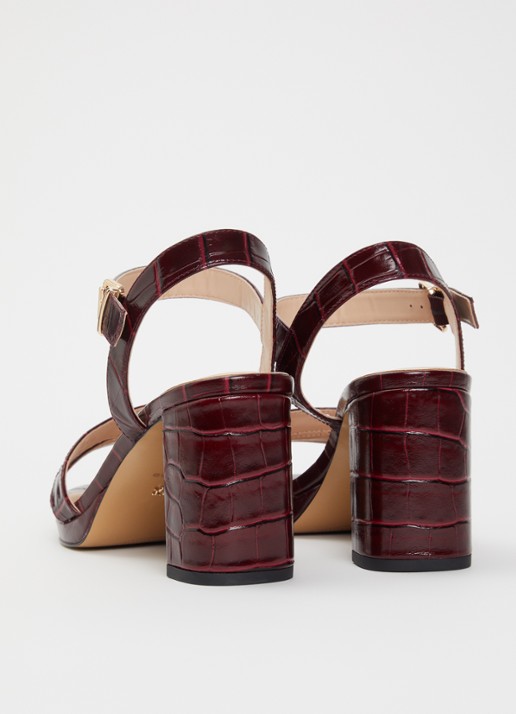 Dune London Manifesting sandalette - achterkant 4 bordeauxrood