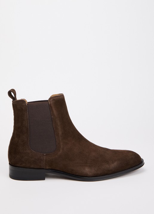 Dune London Manson enkellaarsje van leer - voorkant 4 bruin