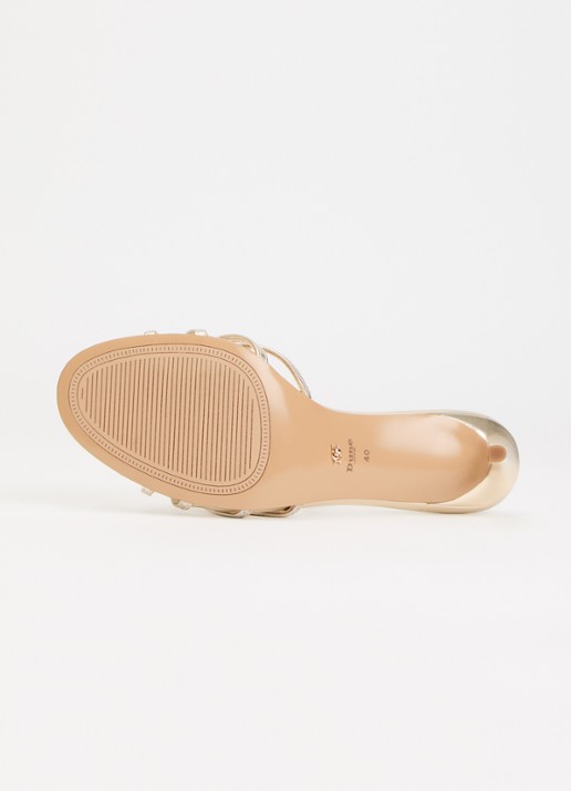 Dune London Masson sandalette van leer - detail 3 goud