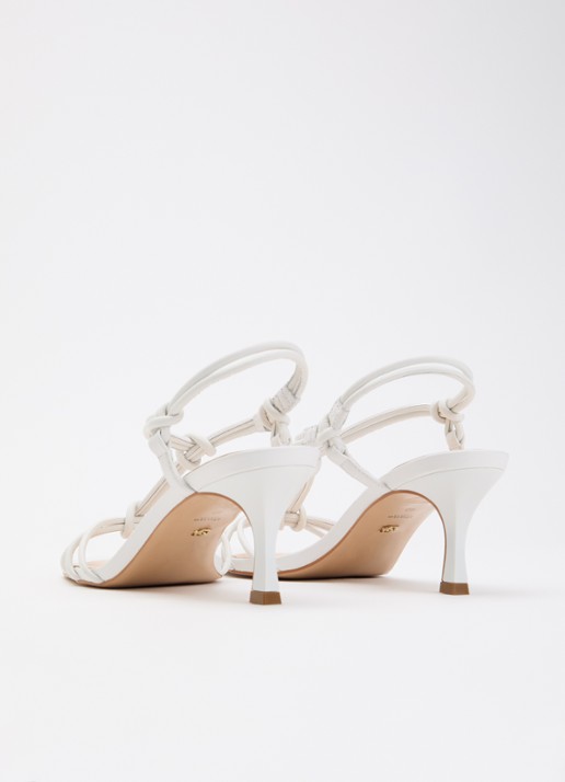 Dune London Matti sandalette van leer - achterkant wit