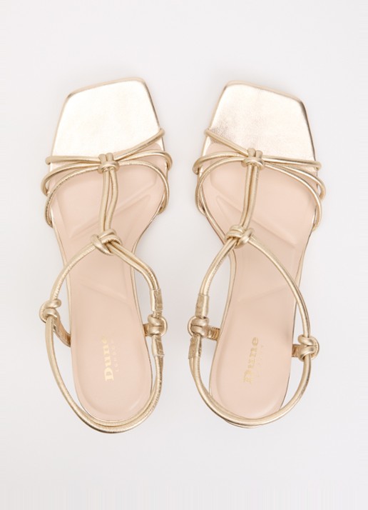 Dune London Matti sandalette van leer - detail 3 goud