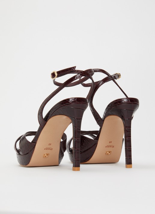 Dune London Mayva sandalette - achterkant 5 bordeauxrood