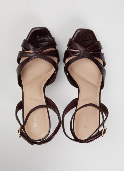 Dune London Mayva sandalette - detail 3 bordeauxrood