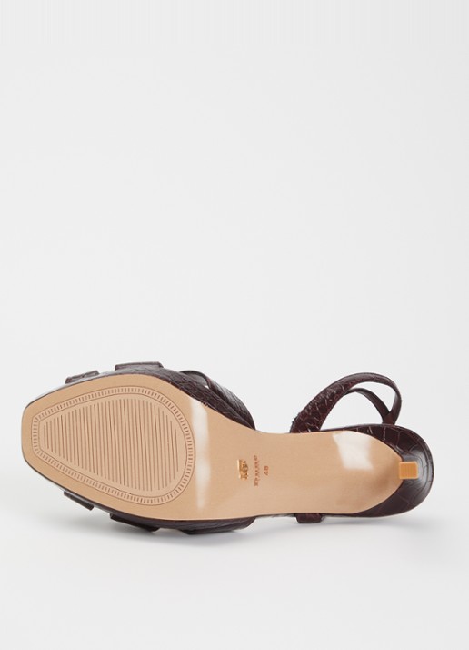 Dune London Mayva sandalette - detail 4 bordeauxrood