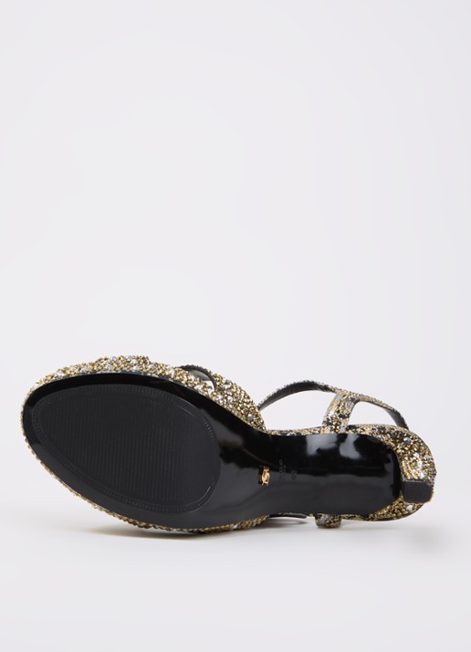 Dune London Mayve sandalette met strass - detail 5 goud