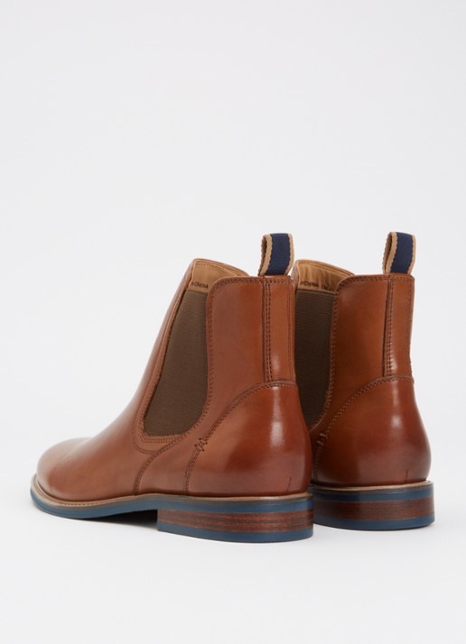 Dune London Mckinley chelsea boot - achterkant 4 oranjebruin