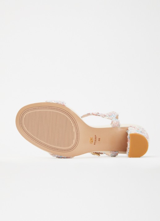 Dune London Mention sandalette met tweed-look - detail 5 roze