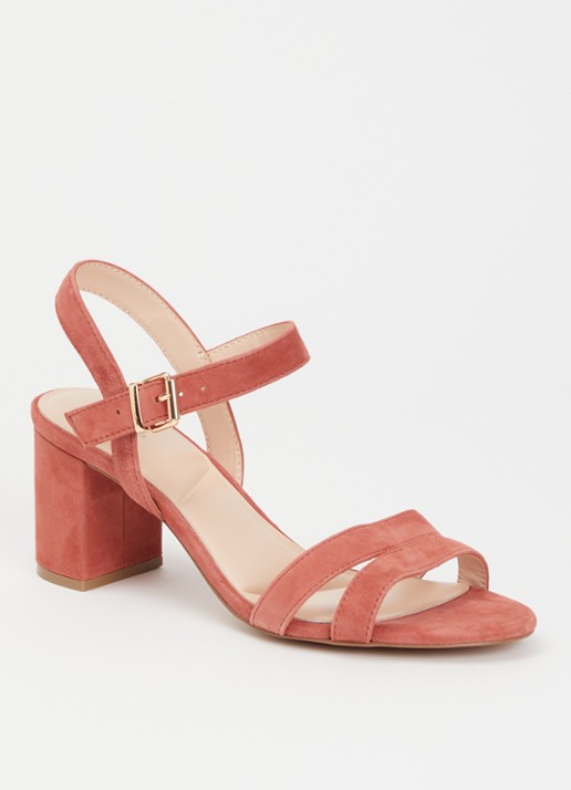 Dune London Merisa sandalette - voorkant 2 koraalroze