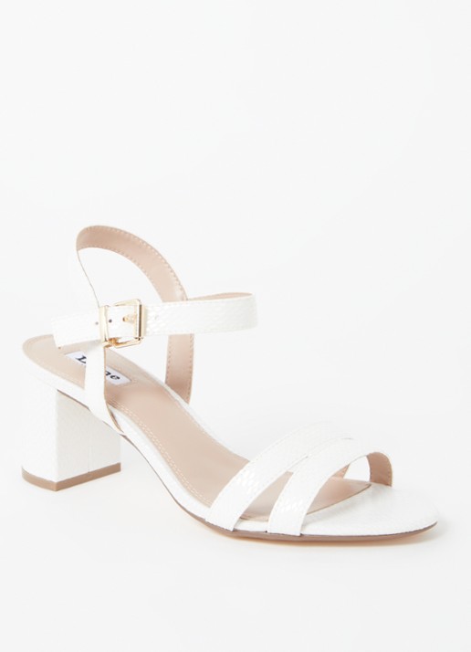 Dune London Merisa sandalette - voorkant 6 wit