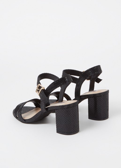 Dune London Merisa sandalette - achterkant 5 diepzwart