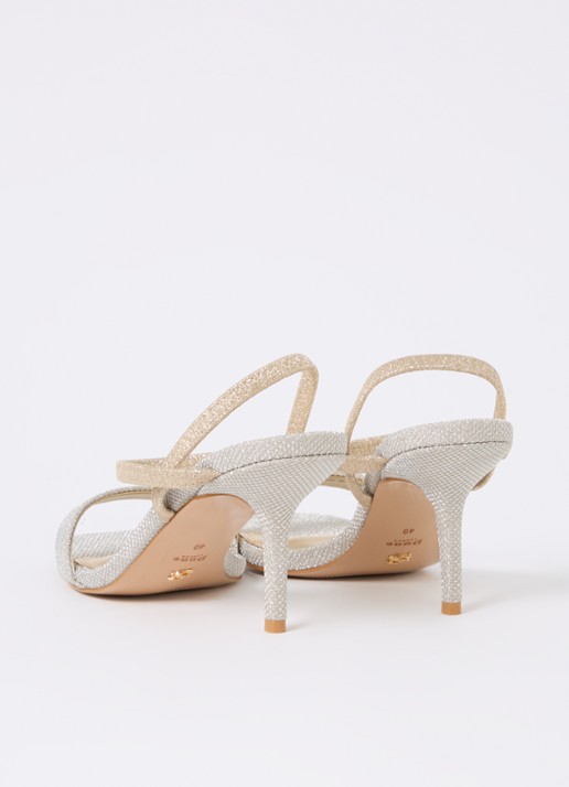Dune London Methodical sandalette met lakfinish  - achterkant 5 goud