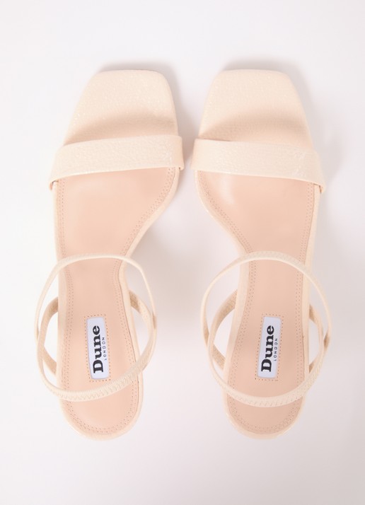 Dune London Methodical sandalette met lakfinish  - detail 3 creme