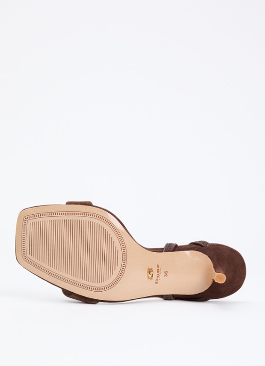 Dune London Methodical sandalette met lakfinish  - detail 3 bruin