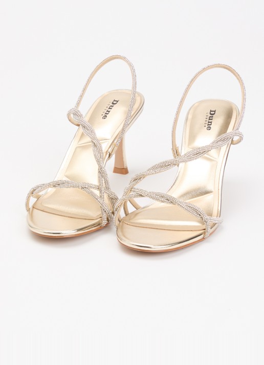 Dune London Milene sandalette met strass - detail 2 goud