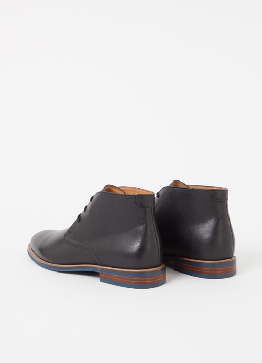 Dune London Millers veterboot van leer - achterkant zwart