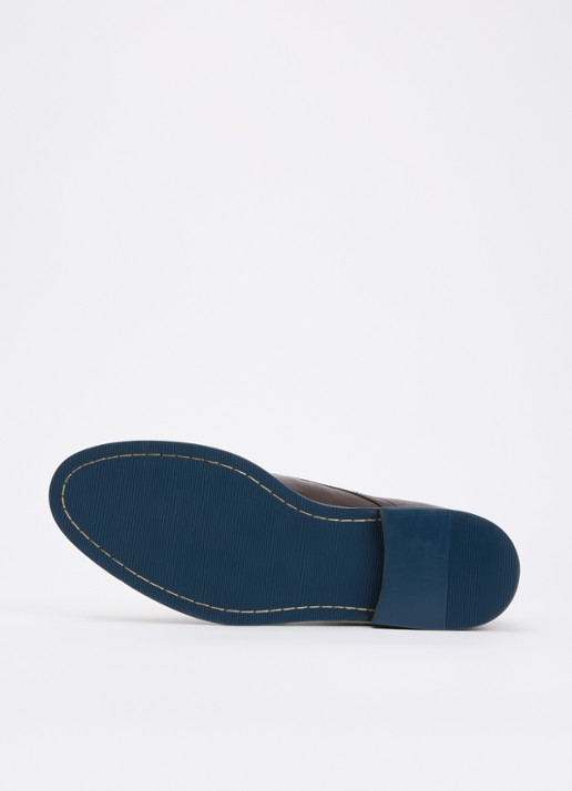 Dune London Millers veterboot van leer - detail 4 donkerbruin