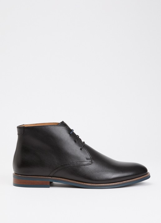 Dune London Millers veterschoen van leer met lakfinish