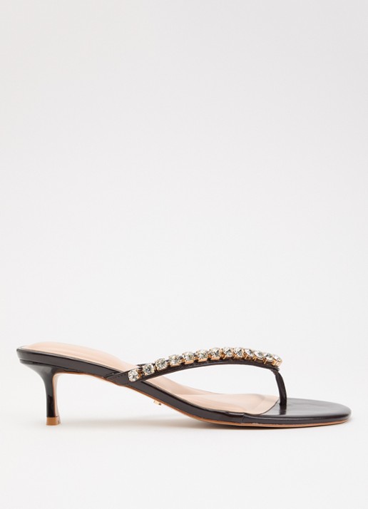 Dune London Mimis sandalette van leer met strass