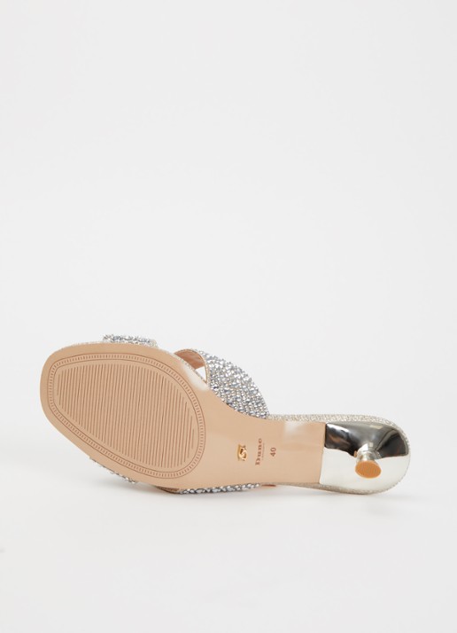 Dune London Monette muiltje met glitter en strass - detail 5 goud
