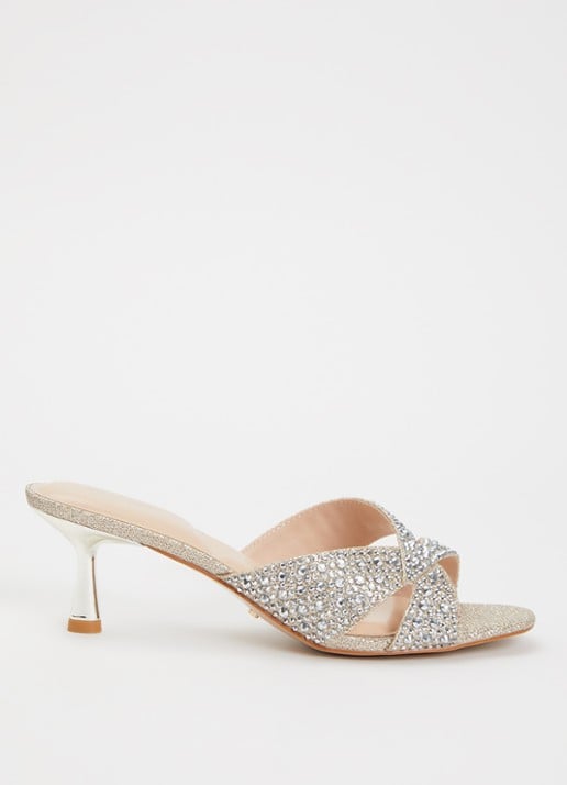 Dune London Monette muiltje met glitter en strass