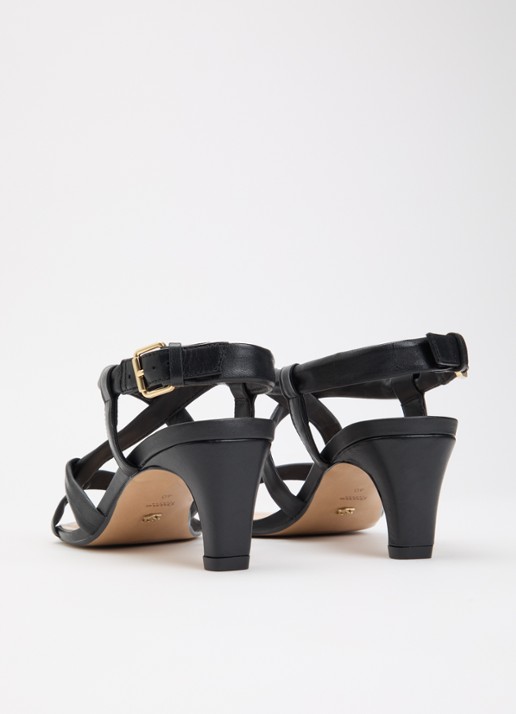 Dune London Motivating sandalette van leer - achterkant 5 zwart