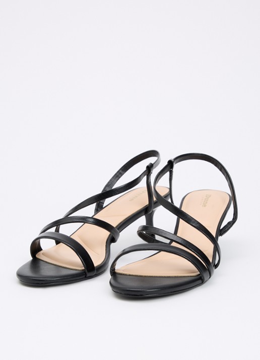 Dune London Movement slingback van leer  - detail 3 zwart