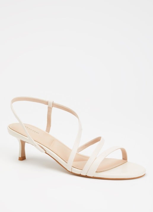 Dune London Movement slingback van leer  - voorkant 5 creme