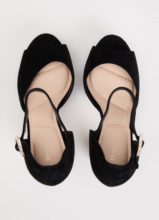 Dune London Myans sandalette van leer - detail 2 zwart