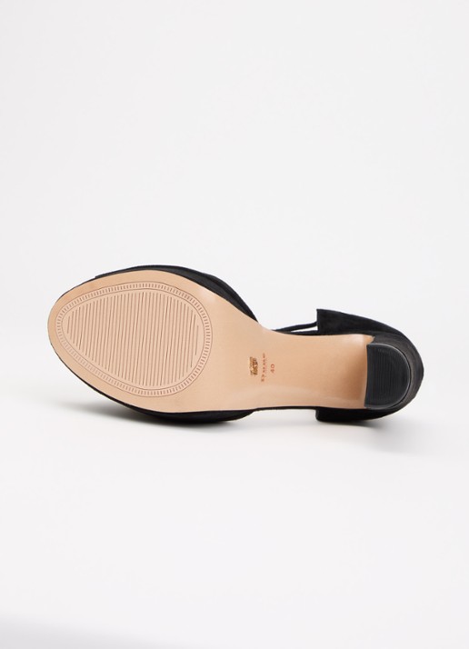Dune London Myans sandalette van leer - detail 3 zwart