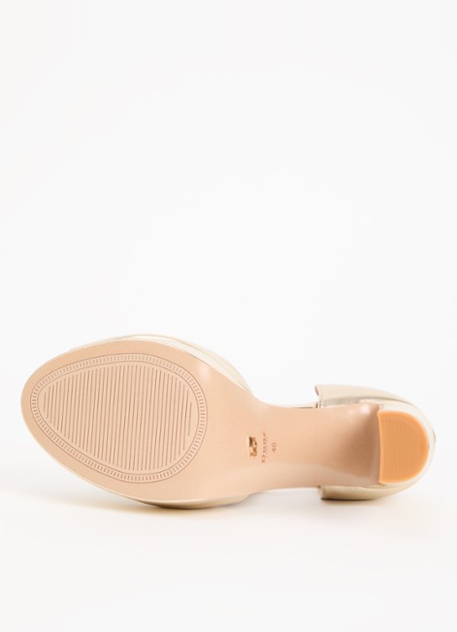 Dune London Myans sandalette van leer - detail 3 goud